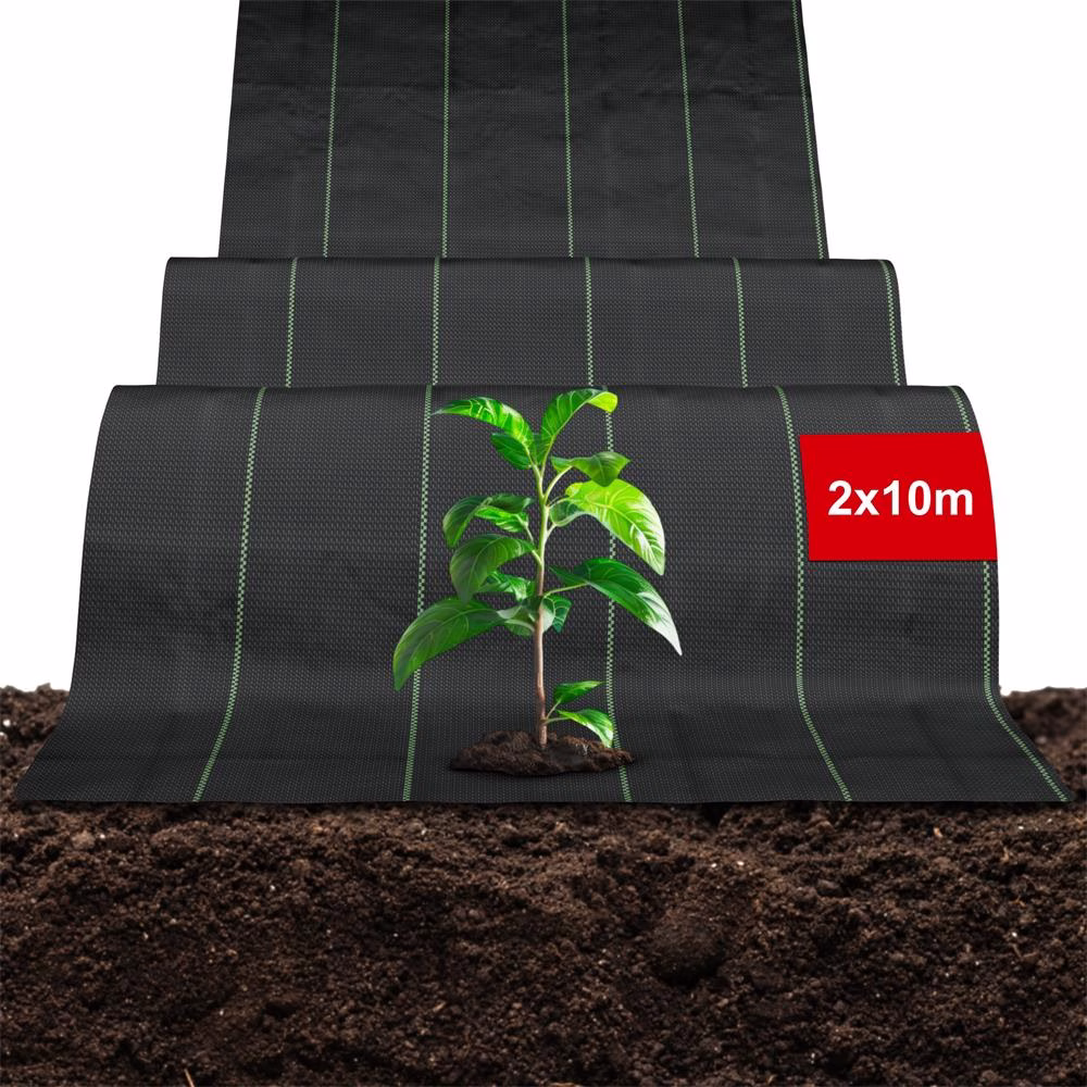 Bild 1 Unkrautvlies 2x10 m 90g/m² Reißfestes Gartenvlies gegen Unkraut Unkrautfolie