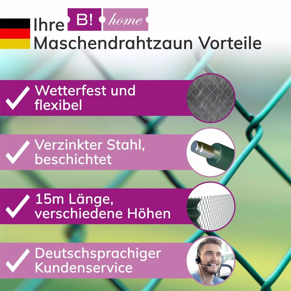 Bild 7 Maschendrahtzaun Gartenzaun grün
