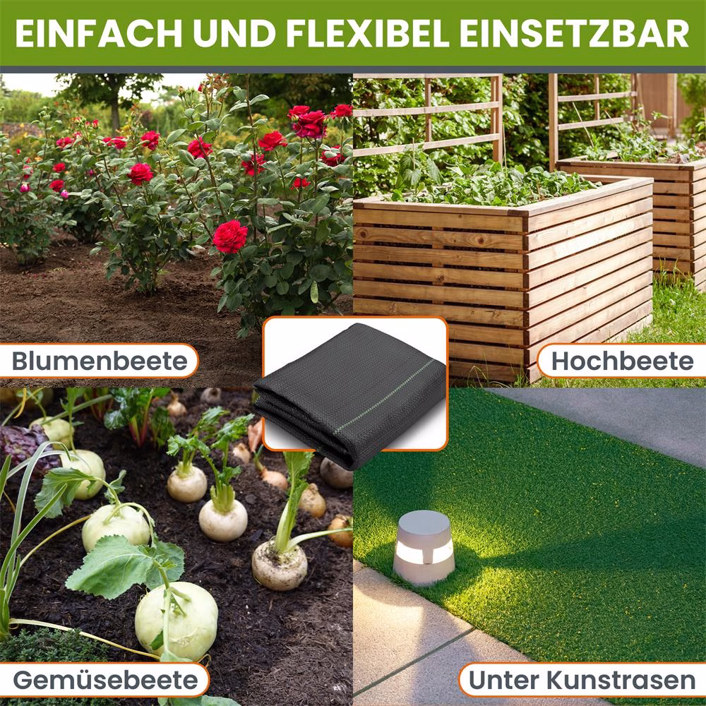 Bild 7 Unkrautvlies 2x10 m 90g/m² Reißfestes Gartenvlies gegen Unkraut Unkrautfolie