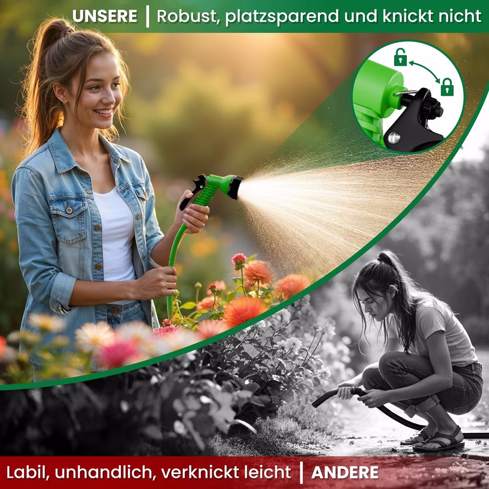 Bild 4 Gartenschlauch flexibel 15m grün