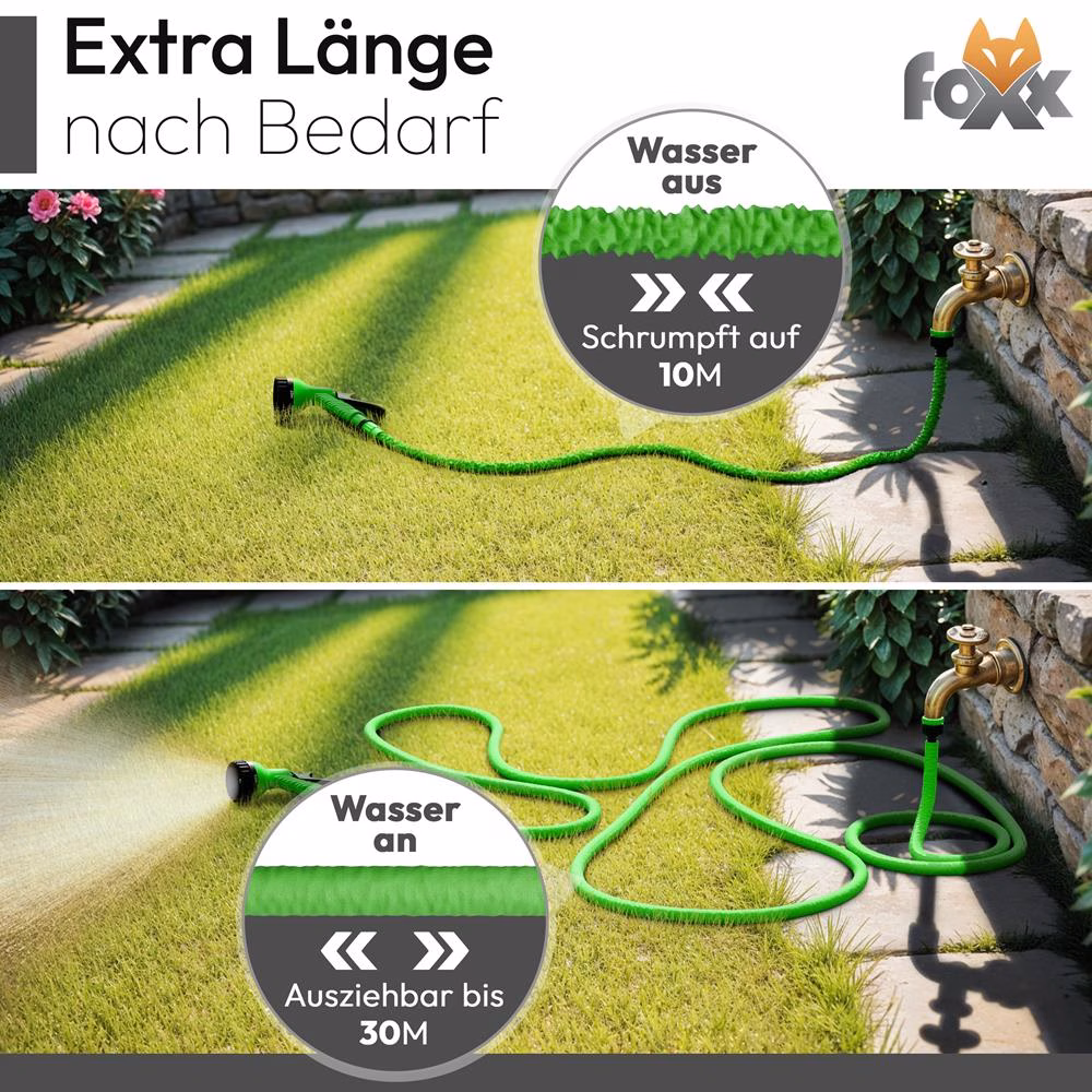 Bild 5 Gartenschlauch flexibel 30m grün