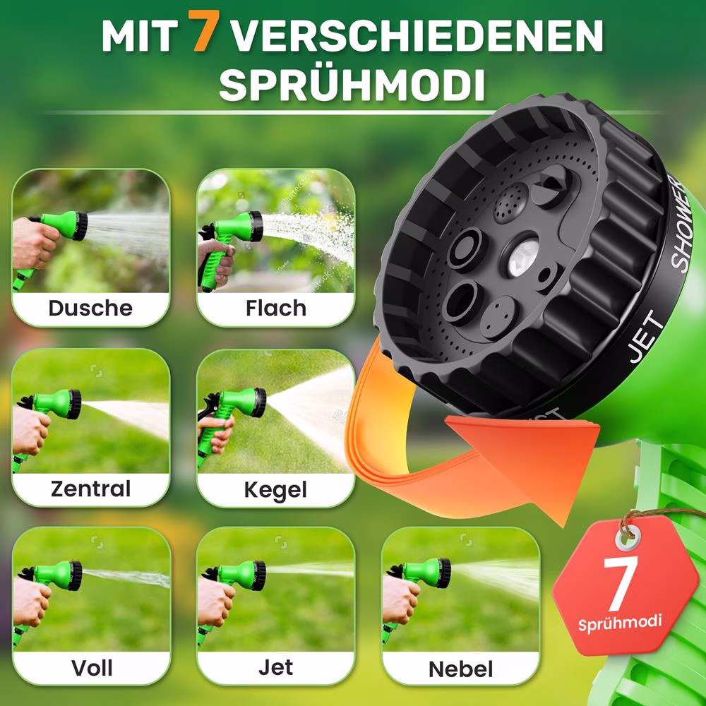 Bild 6 Gartenschlauch flexibel 15m grün