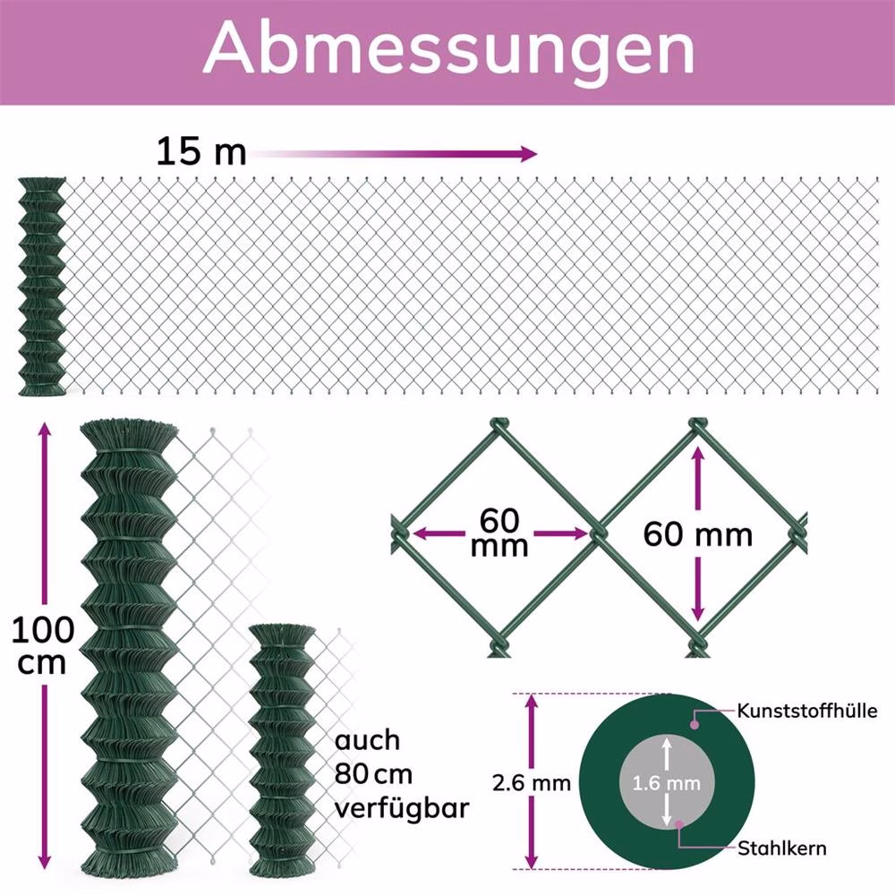 Bild 2 Maschendrahtzaun Gartenzaun grün