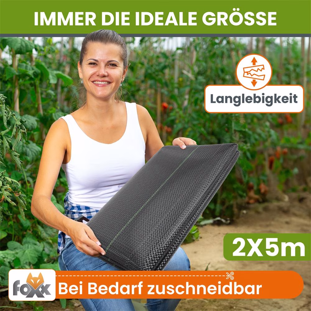 Bild 2 Unkrautvlies 90g/m² Reißfestes Gartenvlies gegen Unkraut Unkrautfolie
