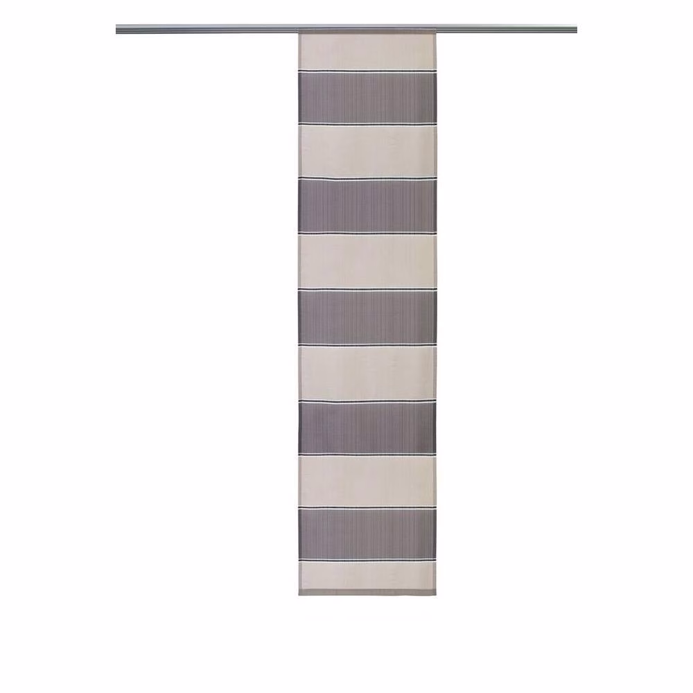Flächenvorhang gestreift grau-beige