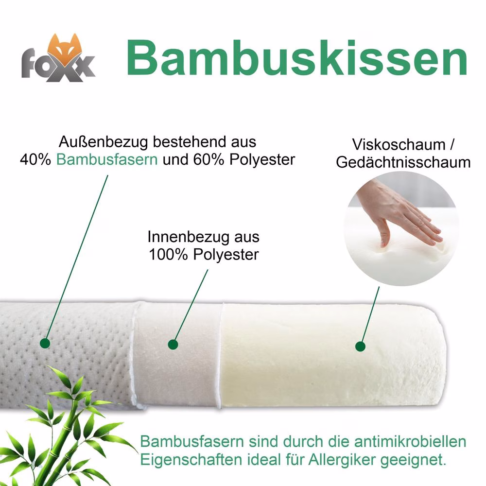 Bild 3 Bambus Kissen Visko 30x50 cm