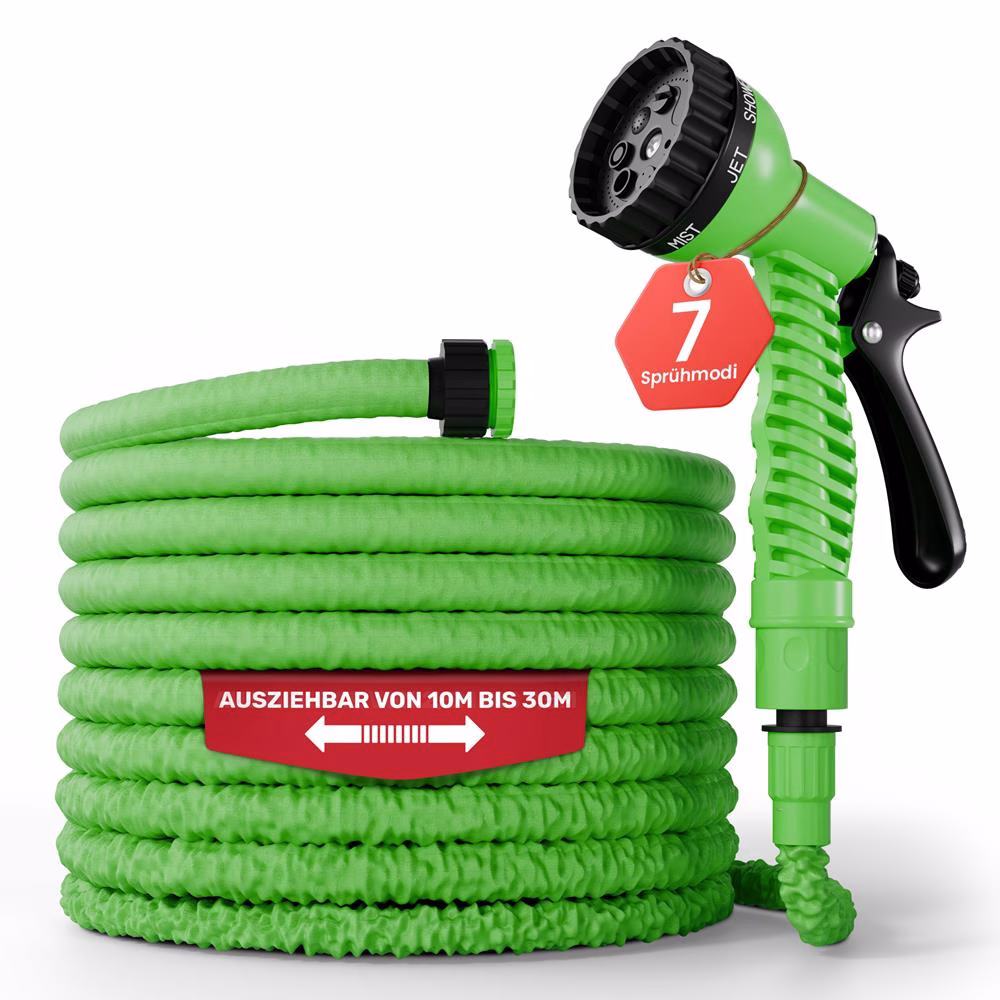 Bild 1 Gartenschlauch flexibel 30m grün