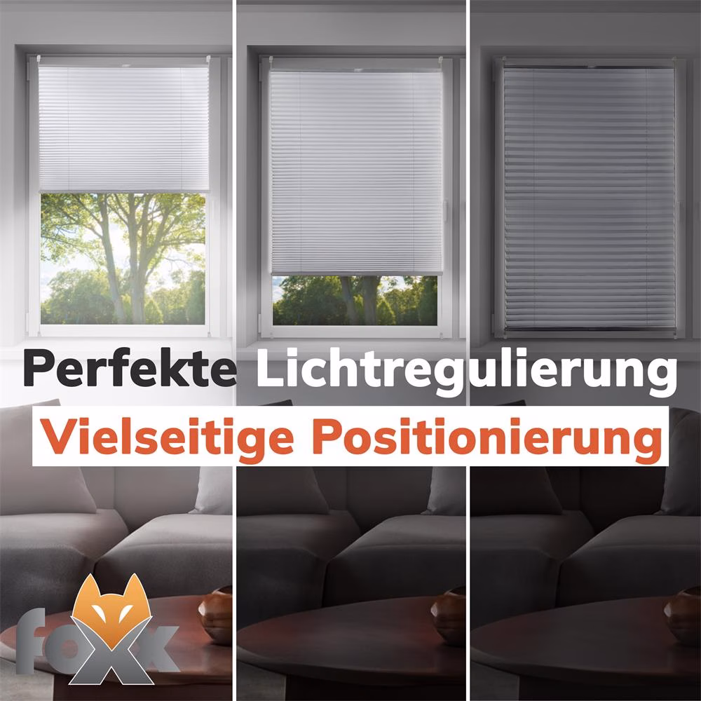 Bild 5 Plissee Klemmfix Standardmaß Verdunkelung