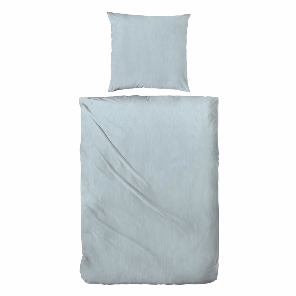 Bild 2 Bettwäsche Bio-Crepe aqua-blaugrün 155x220 cm